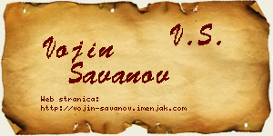 Vojin Savanov vizit kartica